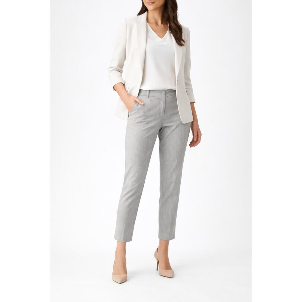 Banana Republic Sloan Dress Pants Size 6 Gray Stretch Slim Ankle Career Office